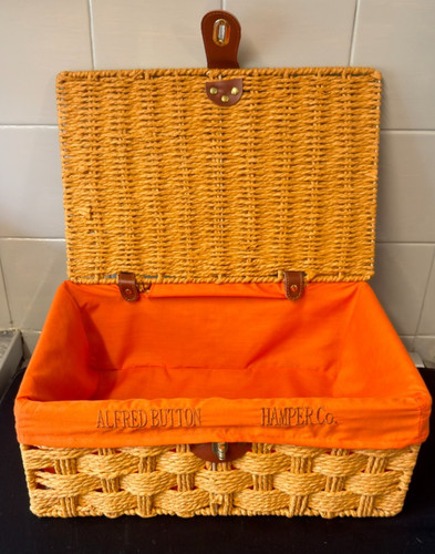 Strong woven basket orange - woven,
